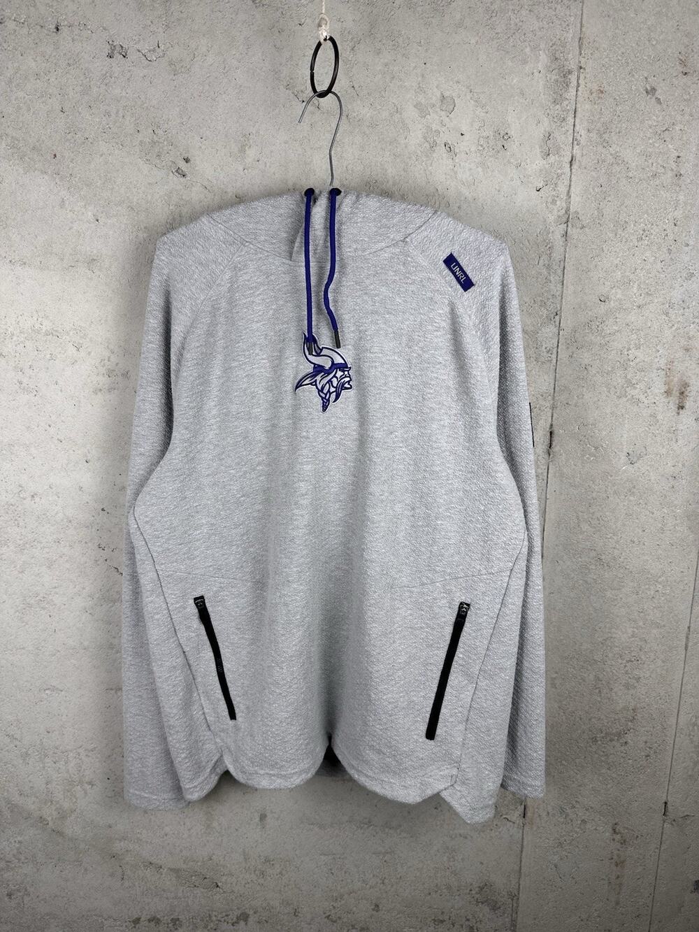 UNRL x Minnesota Vikings Vol 4 Elevation Hoodie 2024 Gray Purple Men’s Large